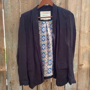 CARTONNIER Women’s Black Viscose Lightweight Blazer Sports Jacket Size XS